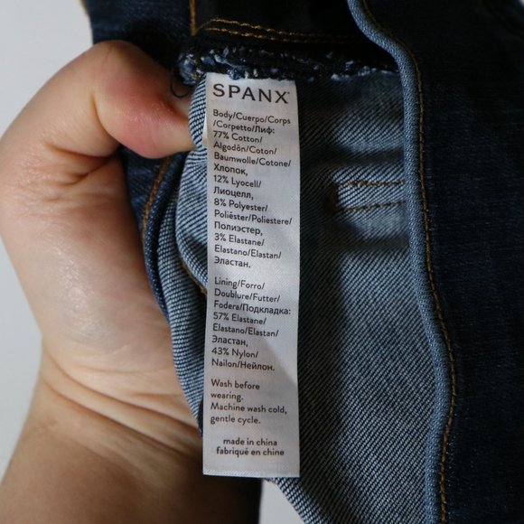 Spanx Distressed Skinny Jeans Jeggings Legging Medium Wash Distressed Small - Picture 6 of 10